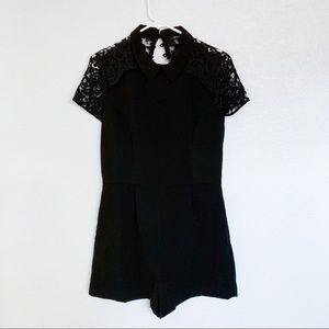 Black lace romper